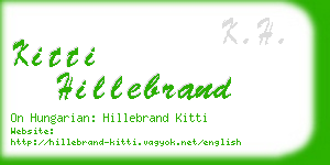 kitti hillebrand business card